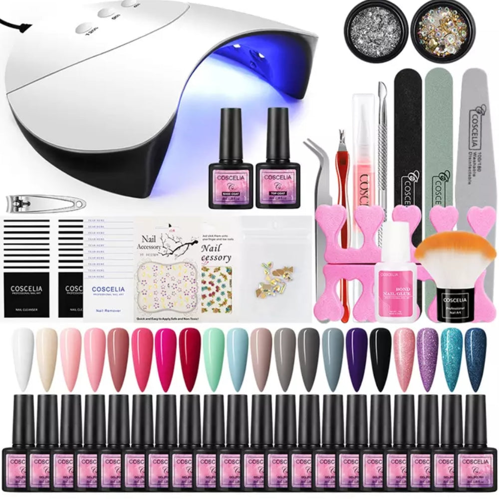 Комплект за маникюр + UV/LED лампа