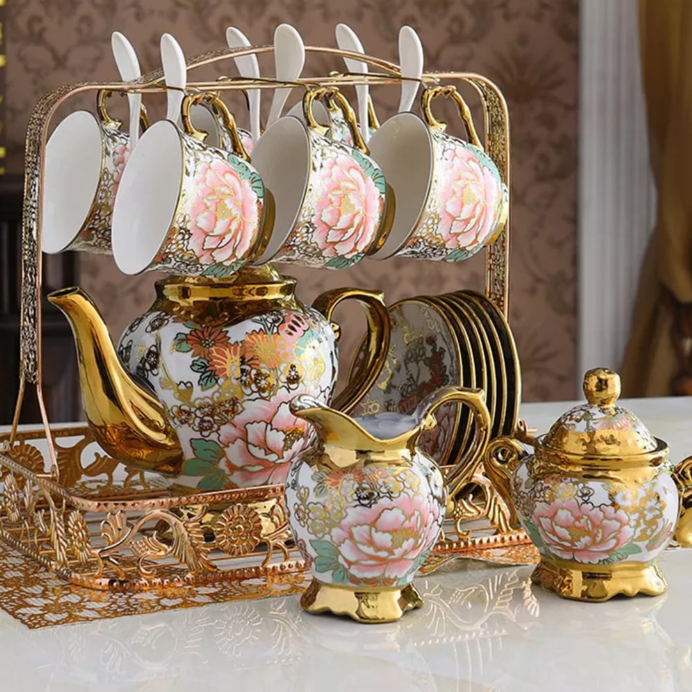 Порцеланов комплект чаши и чинийки 6/1 за кафе "Mondeno"