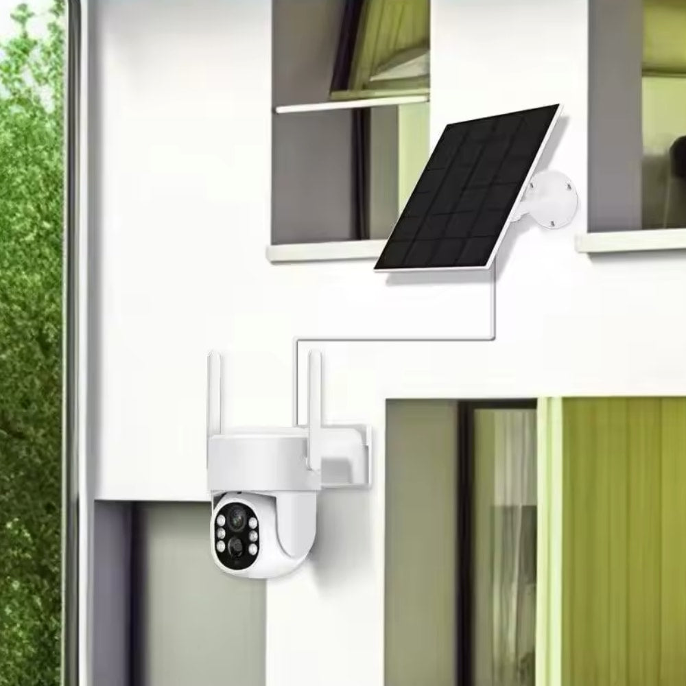 Безжична камера за външно наблюдение със захранване от соларен панел