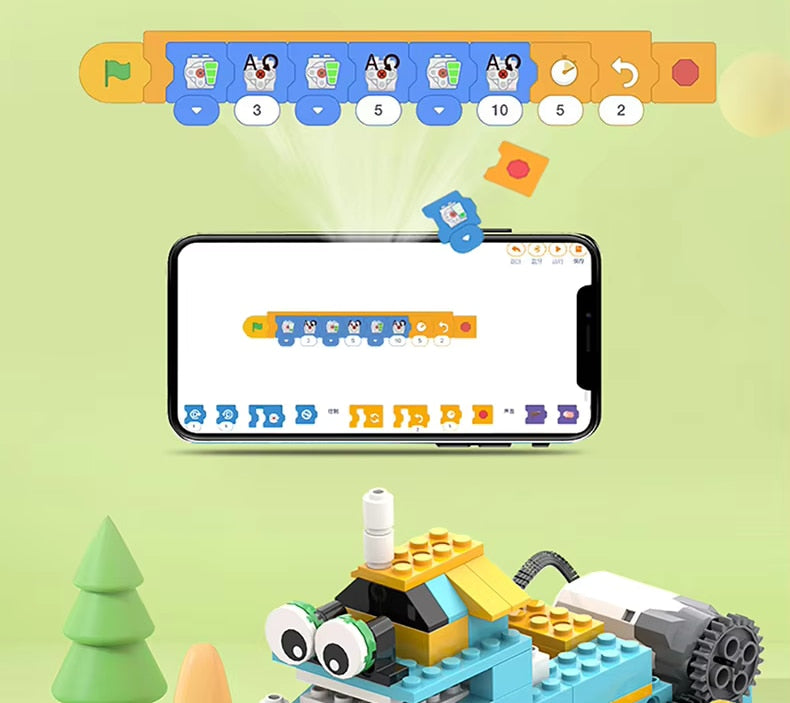 Роботизиран комплект за бъдещи инженери 50-в-1 - Интелигентен набор от 606 части „Направи си сам“ с дистанционно управление