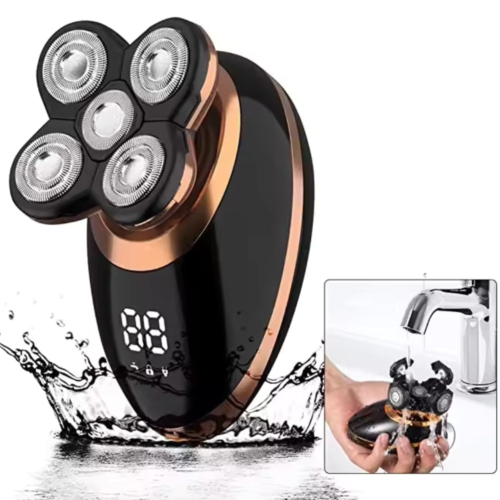 Безжична водоустойчива мъжка самобръсначка и тример 5-в-1