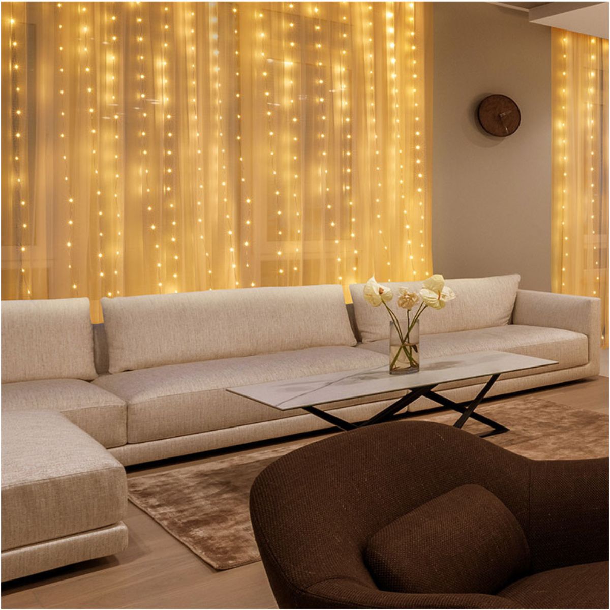 Светеща LED завеса 3х3м