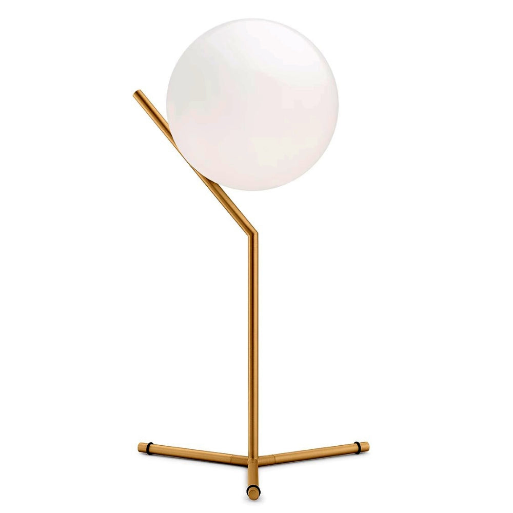 Дизайнерска настолна лампа Alaris, стъкло, метал