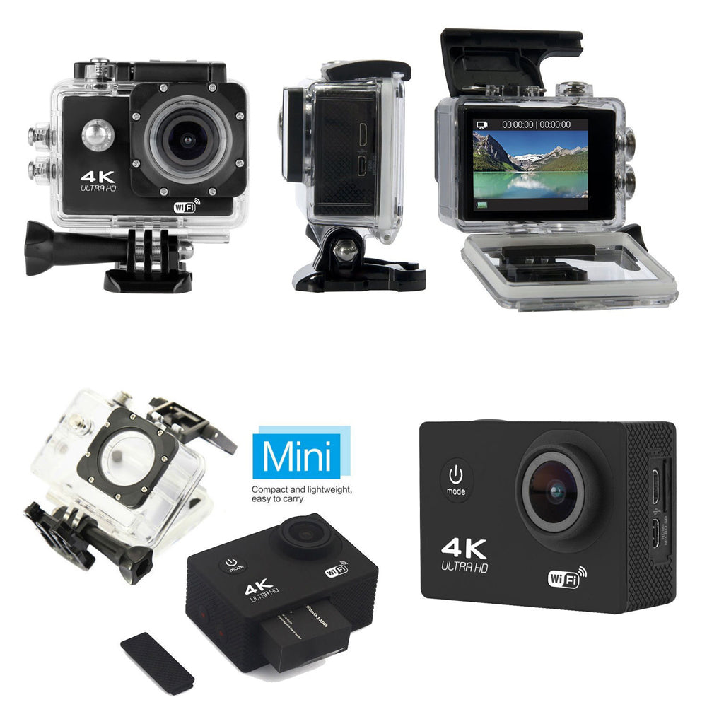 4K Ultra HD екшън камера, водоустойчива, WiFi