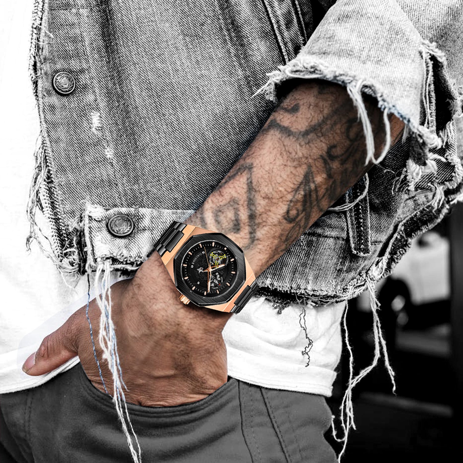 Мъжки автоматичен луксозен часовник RONIN